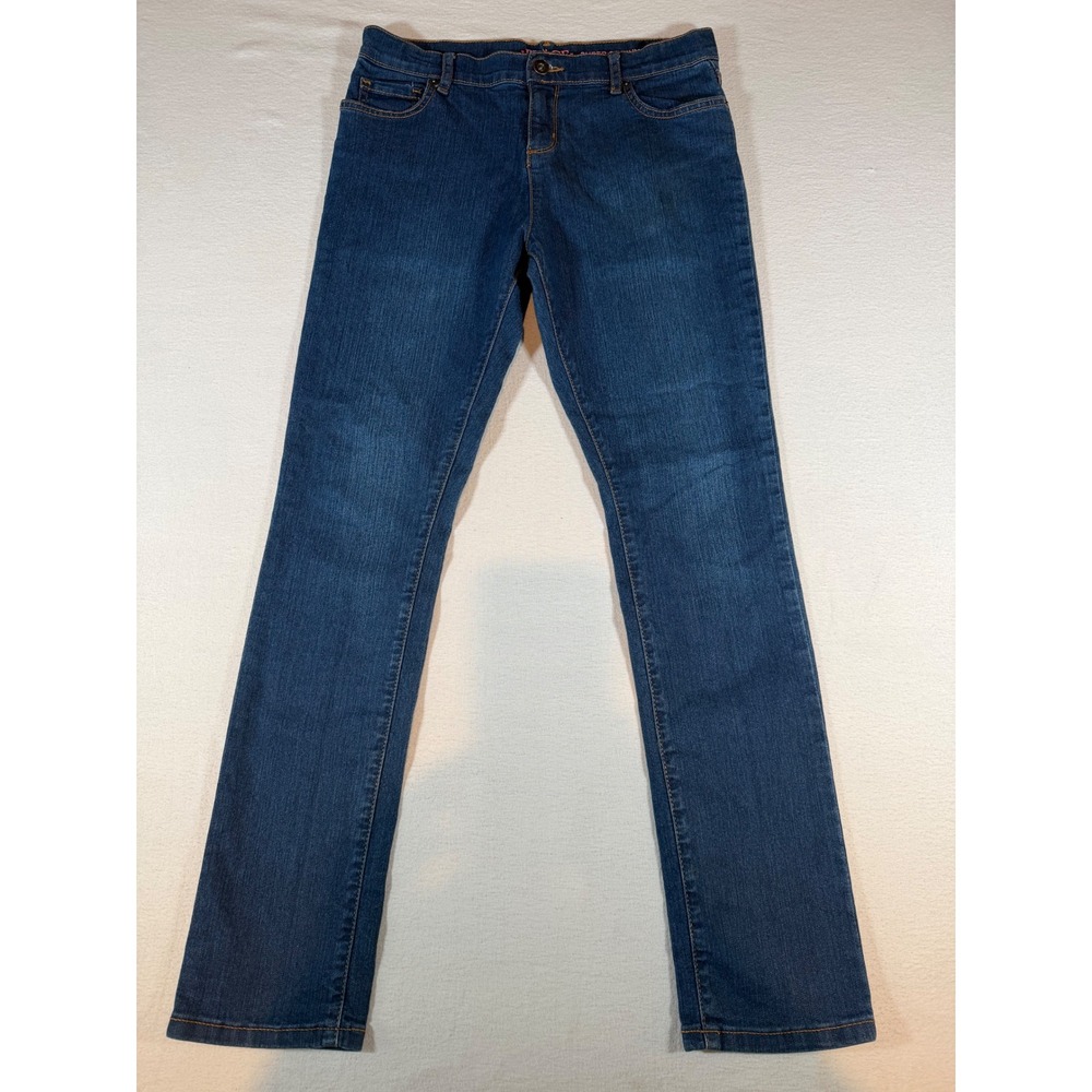 The Childrens Place Girls Super Skinny Jeans Blue Dark Wash Size 14 Adjustable